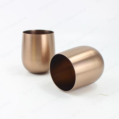 China Home Decoration Tommy Metal Container Copper Metal Luxury Aluminum Jar Candle for sale