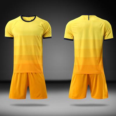 China Moisture wicking kids soccer jerseys boys and girls adult soccer clothes sets short sleeve football uniforms football tracksuit singlet for sale