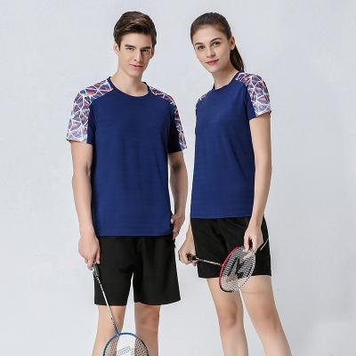 China Wholesale New Moisture Wicking Ping Pong Tennis T-shirt Quick-Dry Stain Breathable Badminton Shirt To Print Logo for sale