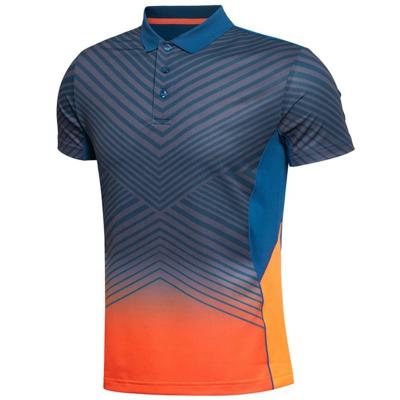 China Custom Moisture Wicking Men's Running Fitness Training Sports Four Six Needle Yarn Badminton T-shirt Breathable Quick Dry Shirt for sale