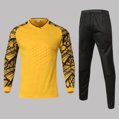 China Shirts & Complete Soccer Training Suit Long Sleeve Goalkeeper Uniform Gear Set Suit Can Be Worn With Pants Or Shorts for sale