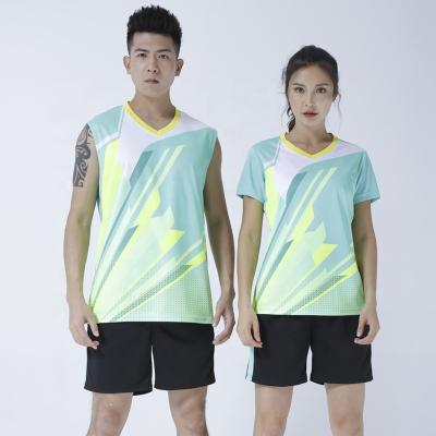 China Wholesale Cheap Best Selling Light Green Volleyball Training Uniform Short Sleeve Volleyball Jersey M for sale