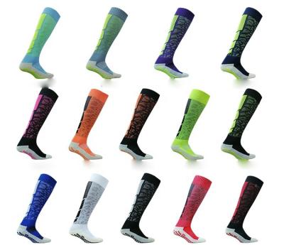 China Elite Breathable Soccer Knocks Colorful Men's Stockings Over The Knee Towel Thick Non-Slip Soccer Socks Adult Competition Sports Socks for sale