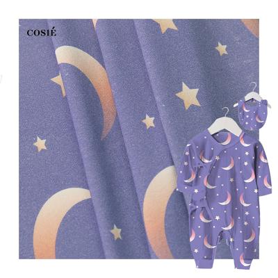 China Sustainable 47%rayon 47%cotton 6%spandex Stretch Digital Printed Rayon Jersey Fabric Custom Moon And Starred Soft Knit Fabric for sale