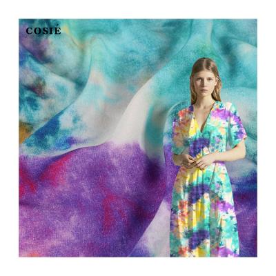 China New Latest Viable Floral Custom Rayon 45s Digital Printing Soft Viscous Rayon Simple Fabric For Dress for sale