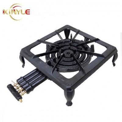 China Hotel Double Burner Cooker / Cast Iron Tabletop Gas Stove Ring Burner for sale