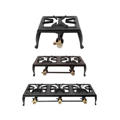 China Hotel Cast Iron Gas Stove Cooker Heavy Burner Good Quality Out Of Door Camping for sale