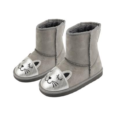 China Cute Little Cat Fur Anti-slippery Kids Snow Boots Boys And Girls Soft Winter Snow Boots for sale