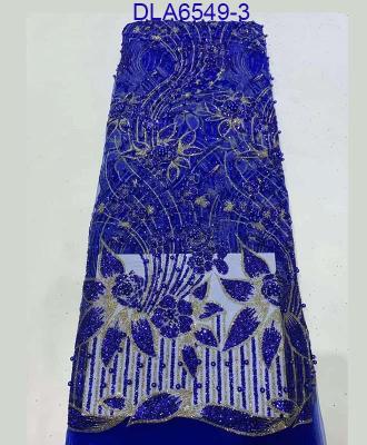 China Luxury Viable High Quality Nigerian Gold Embroidery French Lace French Nigerian Lace With Pearl for sale