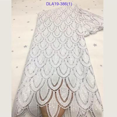 China New Design Hot Sales Breathable Fashion Dreamhousy Guipure Lace Up Cupion Embroidered Lace Fabric for sale