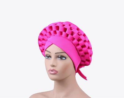 China African Muslim Arab Muslim Space Adjustable Layer Turban Auto Gele Gele Hat for sale