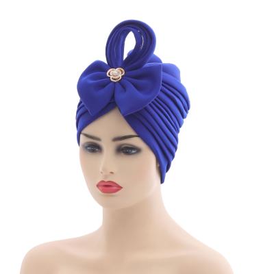 China Bow Layer Space Hat New National Headtie Muslim African Arab Muslim Turban Hat for sale