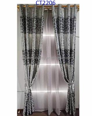 China European and American style latest design polyester cotton hot selling curtain set already sewn curtain made of Tulle fabric for sale