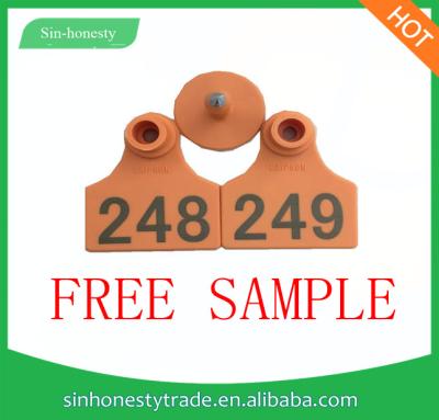 China Plastic pig/sheep/cow/pig cattle ear tag with pins for sale