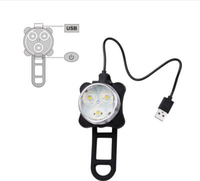 China Rechargeable Night Riding LED Bike Light Set Mini Bicycle Light Waterproof USB Red and White Bike Light à venda