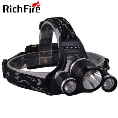 China High Power RichFire Headlight Torch Light Best 6000 Lumen Waterproof Led Headlight Rechargeable for sale