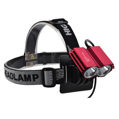 China High Lumen 2000LM 2*XML-U2 LED Bicycle Headlight Dual Headlight Bike Light Head Torch zu verkaufen