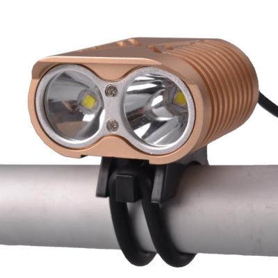 China Newest RichFire 2-LED T6 Cool White Bike Flashlight Cool White 4-Mode Eagle Eye Bike Light Front Led Bike Light for sale