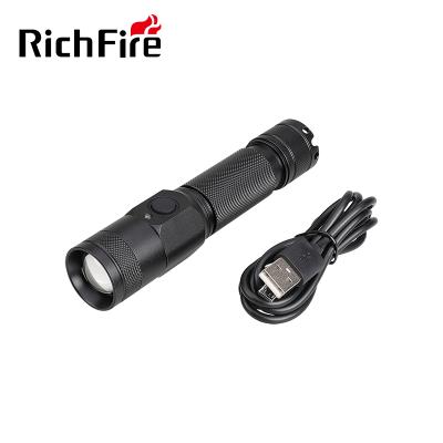 China RichFire Tactical Flashlight 1200 Lumens Flashlight USB Rechargeable Tactical Led Flashlight for sale