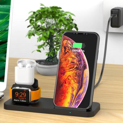 China Wireless Charger 3 in 1 Smart Station for iPhone Air Pods Apple Watch Charging Dock Stand for sale