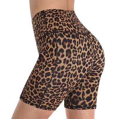 China QUICK DRY High Elasticity Gaiters Female Amazon Jogger Summer Biker Leopard Full Print Shorts Crac! crack! fitness booty seamless for women for sale