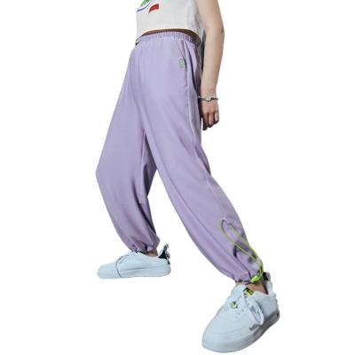 China Fashion New Style QUICK DRY Solid Spring OEM Quilting Sport Embroidered Embroidery Casual Simple Design Extra Long Fitness Pants For Women for sale