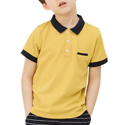 China Baisheng Super Dry Shirts Baby Boy Anti-Shrink Garment Newest Plain Solid Short Sleeve Infant T-shirt White Design Kids Polo Shirt for sale