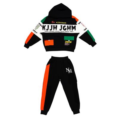 China Baisheng Children's Casual Autumn Pullover Color Block Cargo Pants New Teenagers 2pcs Suit Boy Set Cool Hip Hop Tracksuit For Child for sale