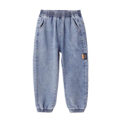 China Anti-Wrinkle Baisheng Garment OEM ODM Newcomer Washed Pants Straight Jogger Hip Hop Straight Leg Waist Street Jean Pant More Casual Wear For Kid for sale