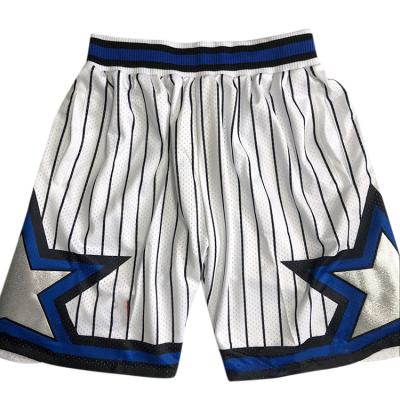 China Baisheng Breathable Customize Mesh Basketball Wear Star Rubber Print Stripe Applique Embroidery High Quality Sports Shorts For Kids for sale