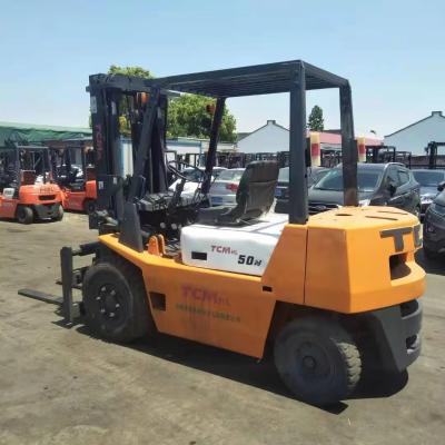 Chine Camions élévateurs TCMFD50 d'occasion Camions élévateurs de 5 tonnes au GPL pour les ateliers de réparation de machines à vendre