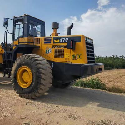 China 8 ton nominale lading Gebruikte Komatsu WA470-3 wiellader voor opslag Te koop