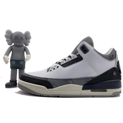 China Rubber With Kaws Jordanelies3 UNC Genuine Leather High Quality Mens Basketball Shoes Box Jumpmen 3 Trainers Sport Shoes for sale