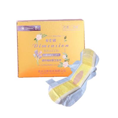 China Menstrual Breathable Natural Biodegradable Antistatic Antimicrobial Antibacterial Silver Sanitary Napkin Pads Fiber Menstrual Sanitary Napkin for sale