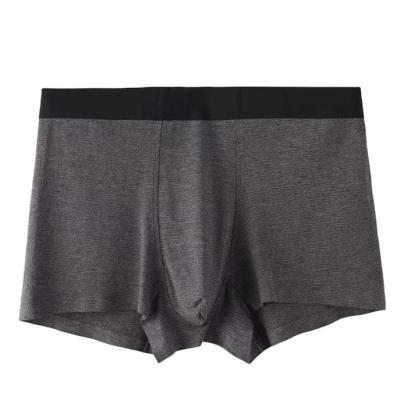 China New Dark Gray Antimicrobial Spandex Underpants For Men Antibacterial Silver Fiber Personal Modal Underwear for sale