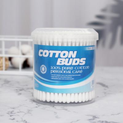 China 200PCS Eco-friendly 100% Biogradable Ear Cottons Buds Disposable Q-tips Cotton Pads Plastic Sticks for sale