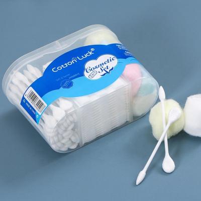 China OEM Travel Disposable / Eco-friendly Makeup Tools Cosmetic Set Cotton Ball Cotton Swab Cotton Pads Set for sale