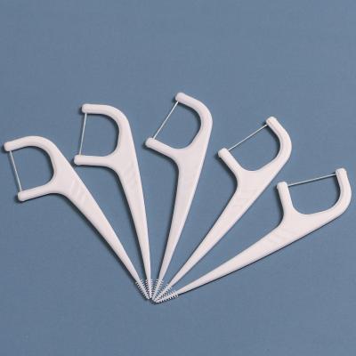 China 50PCS Disposable Custom Wholesale Tooth Pick Floss Picks Dental Tooth Floss for sale