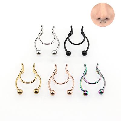 China FASHIONABLE Stainless Steel Nose Piercing Clip For Men for sale