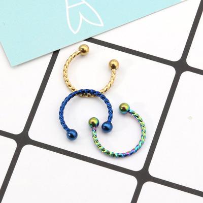 China Personality FASHION TREND Jewelry Stainless Steel Eyebrow Nail Lip Nail Hypoallergenic Piercing Nose Ring for sale