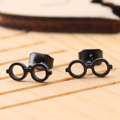 China TRENDY mini earrings in stainless steel glass fashion small earrings for women for sale