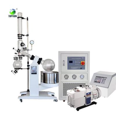 China Evaporador rotativo de 30 litros Evaporador de laboratorio con enfriador y bomba en venta