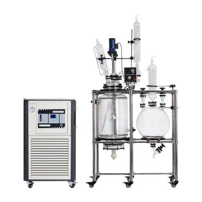 China UL Certificate Double Layers Jacketed 5L 10L 20L 50L 100L 200L Glass Chemical Reactor zu verkaufen