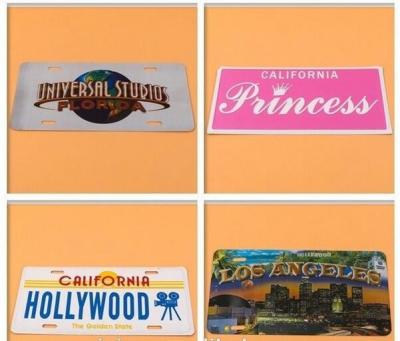 China American Embossed Decorate Customized Logo Number License Car Plate for sale