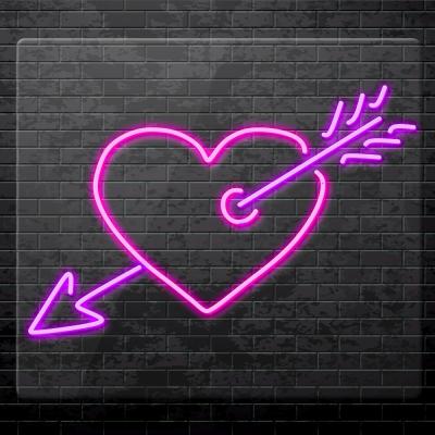 China Dropshipping Neon Sign Wall Heart Heart Neon Sign for Valentines Party Decoration for sale