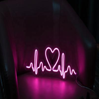 China Heart Shape LED Wall Mounted Neon Sign LED Wall Mounted Neon Light For Decoration for sale