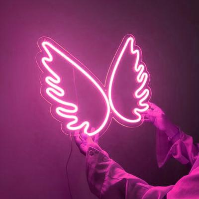 China Wall Mounted Wings Neon Sign LED Neon Light For Kids Party Decoration for sale