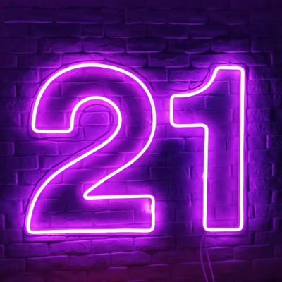 China Custom Wall Mounted/Hanging Birthday Years Neon Sign Neon Sign For Birthday Gift for sale