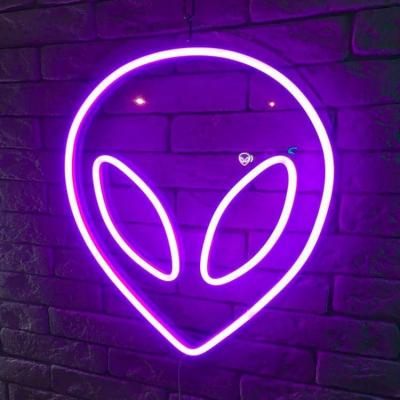 China Anime Neon Sign Alien Shape LED Wall Mounted/Hanging Neon Sign For Wall Decoration for sale