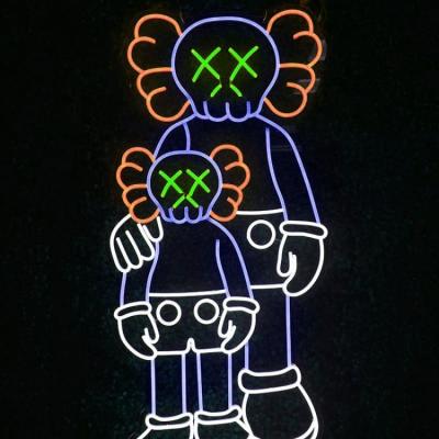 China Custom Mand Kaws Anime Comics Neon Sign Home Wall Decoration Wall Mounted / Hanging Art for sale